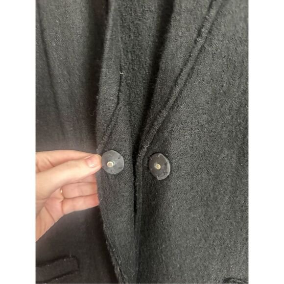 Chico’s Black 100% Boiled Wool Women’s Vest Snap Closure - Picture 7 of 13